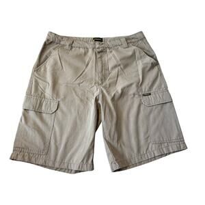 STANLEY men's Cargo shorts, size 38; Khaki, lots of pockets